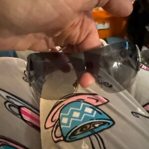 Versace crystal  Gradient Shield Sunglasses with Slim Metal Frame